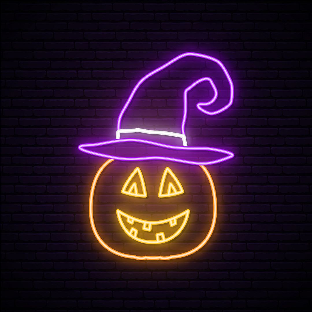 Pumpkin Happy Halloween Neon Sign