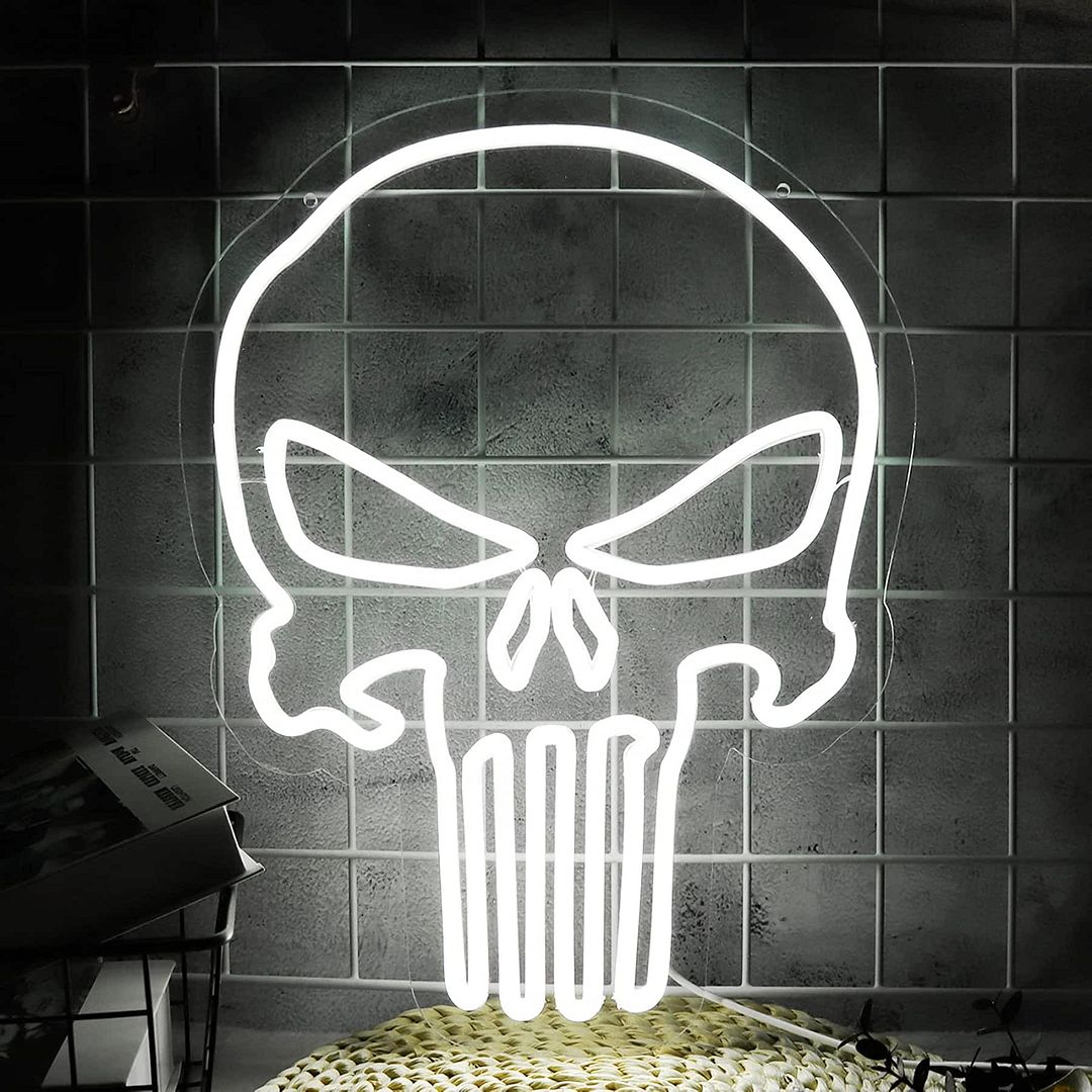Punisher Skull Neon Sign