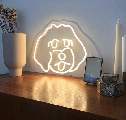 Puppy Dog Neon Signs, Neon Lights, LED Neon Signs for Room, Bars Light Up Signs, Cool Neon Light Signs, Neon Wall Lights