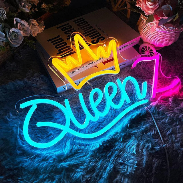 Queen Z Crown LED Neon Sign light up sign