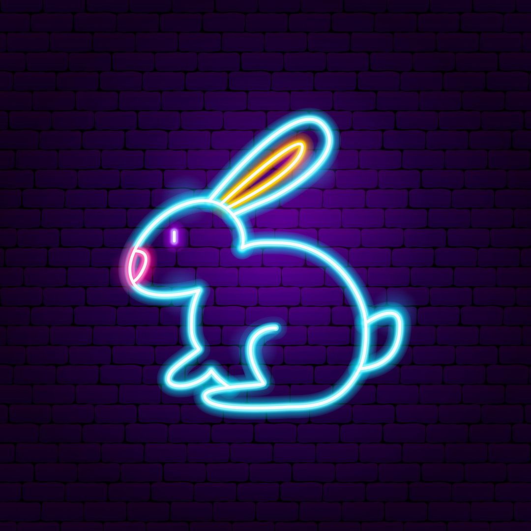 Line Rabit Neon Custom Made Neon Signs, Rabbit Neon Sign, LED Business Sign – AOOS