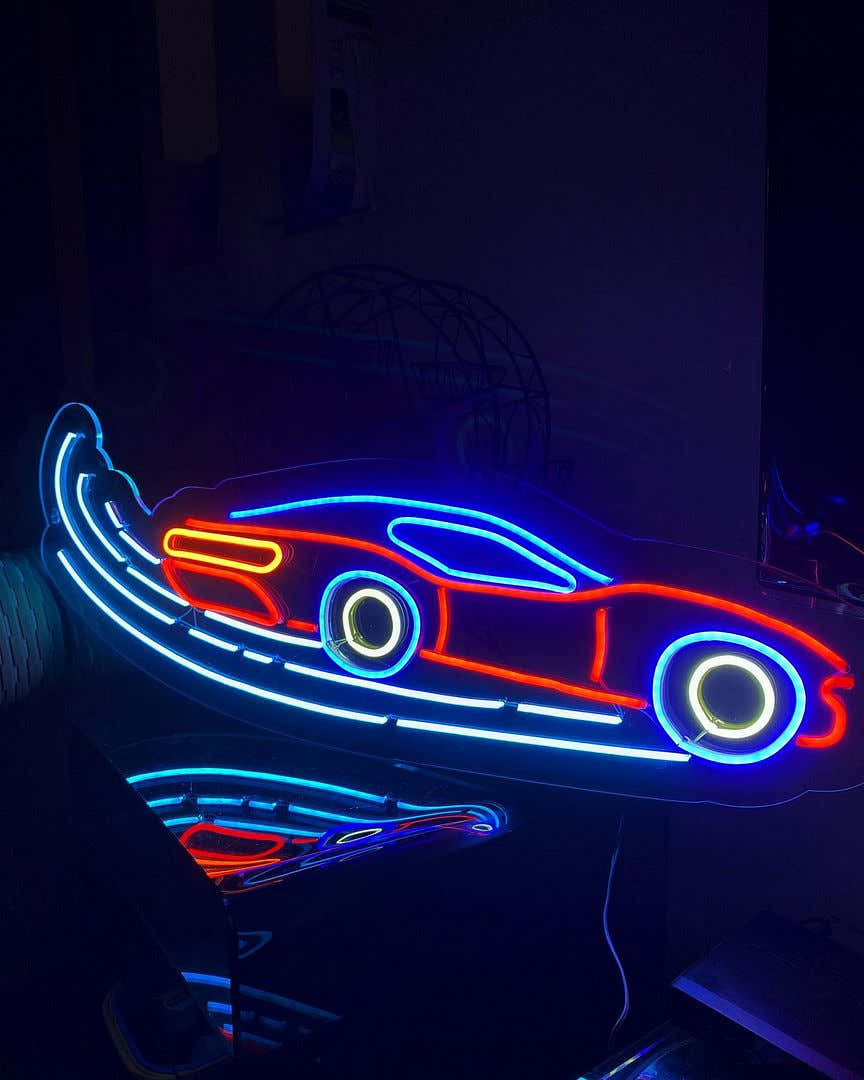 Neon Remote Control Car Sign Custom Made Neon Signs, Racing Car Neon Sign, LED Business Sign – AOOS