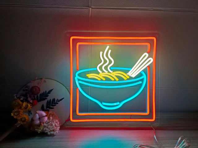 Ramen Noodles LED Neon Sign for Bar light up sign