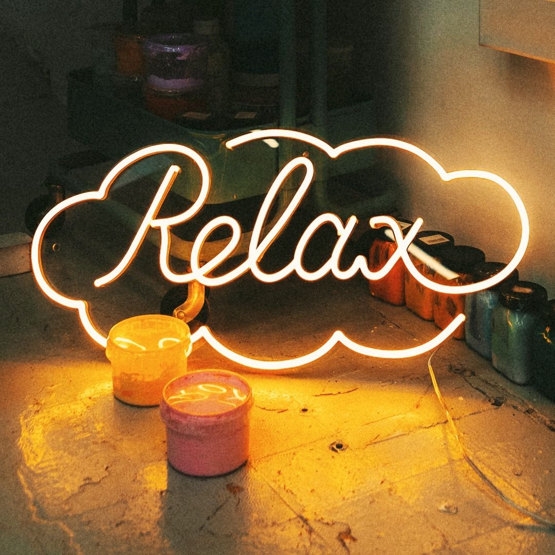 Relax Cloud Neon Sign