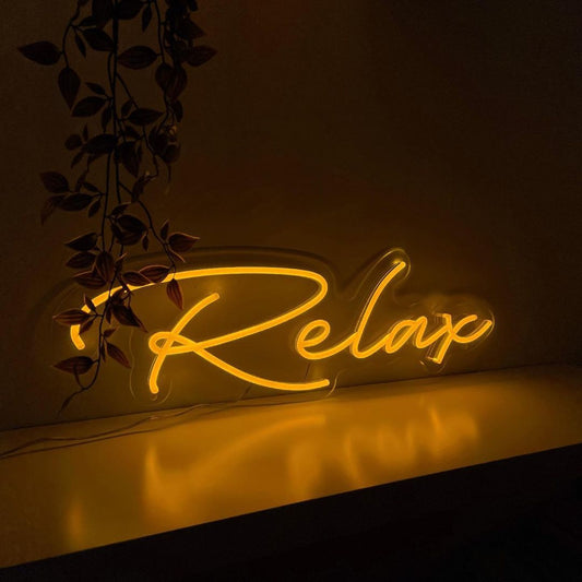 Relax Neon Signs, Neon Lights, LED Neon Signs for Room, Bars Light Up Signs, Cool Neon Light Signs, Neon Wall Lights