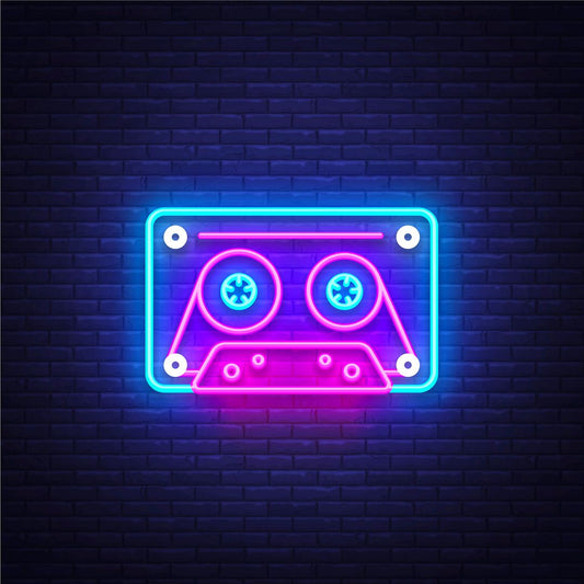Retro Recorder Tape Neon Sign