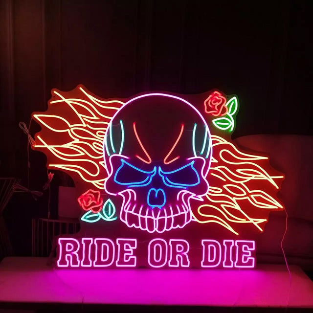 Ride Or Die LED Neon Sign for Bar light up sign