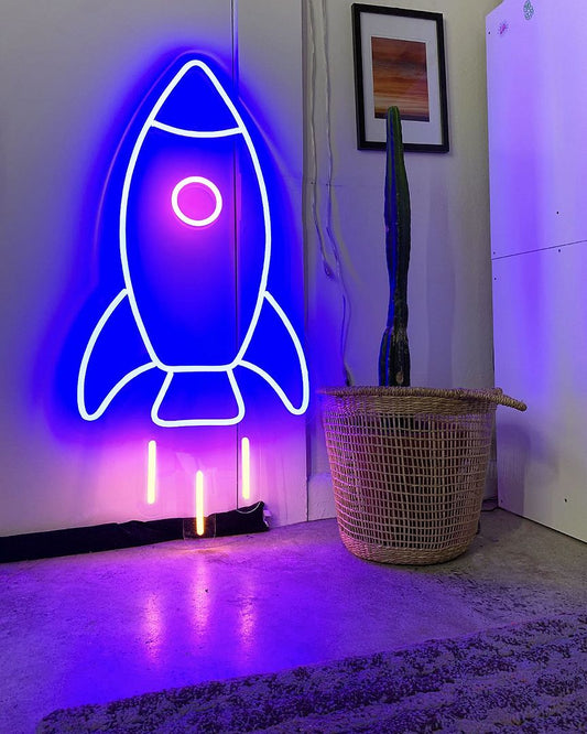 Rocket Neon Sign