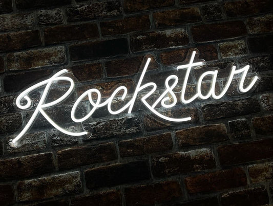 Rockstar Neon Signs, Neon Lights, LED Neon Signs for Room, Bars Light Up Signs, Cool Neon Light Signs, Neon Wall Lights