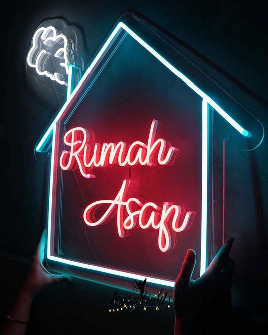 Rumah Asap Neon Sign