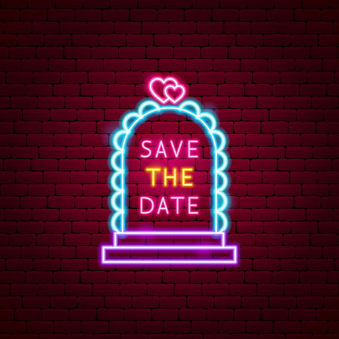 Save The Date Wedding Neon Sign
