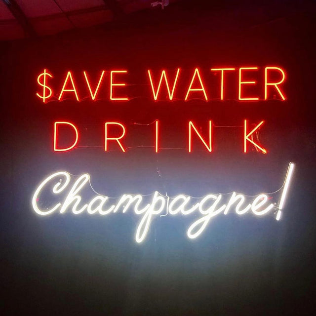 Save Water Drink Champagne LED Neon Sign light up sign