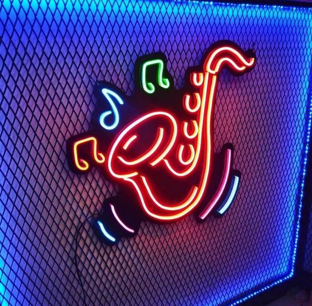 Saxophone LED Neon Sign for Business light up sign