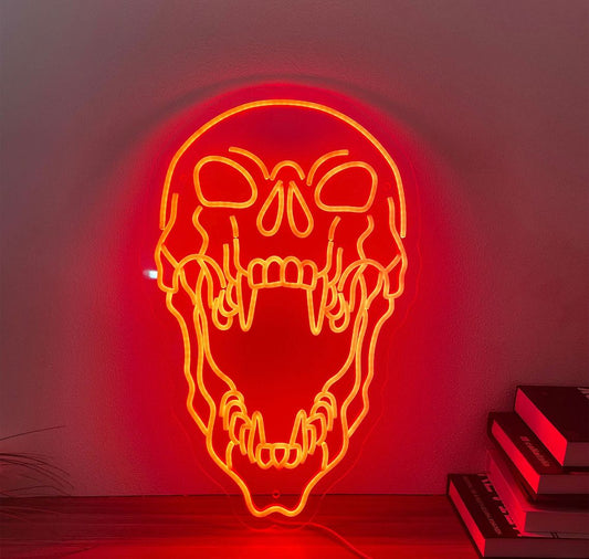 Scream Skull Neon Sign