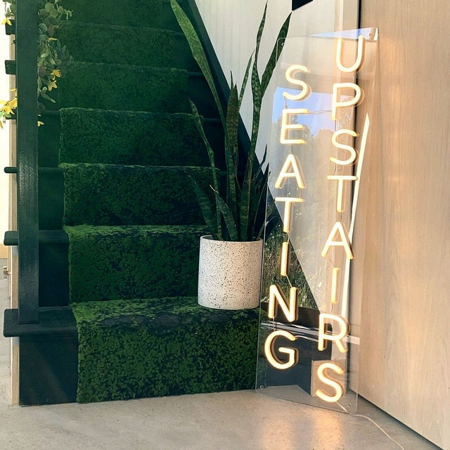 Seating Upstairs LED Neon Sign for Bar light up sign