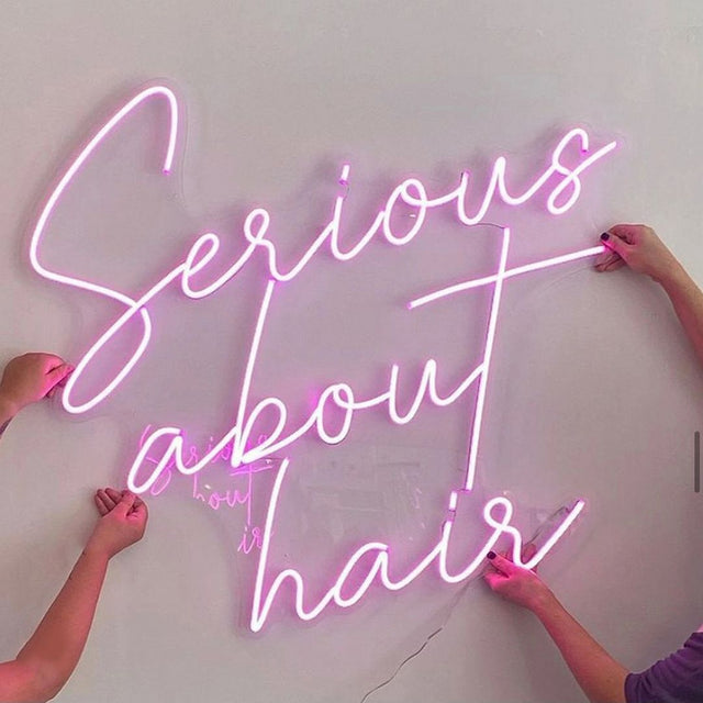 Serious About Hair LED Neon Sign for Salon light up sign