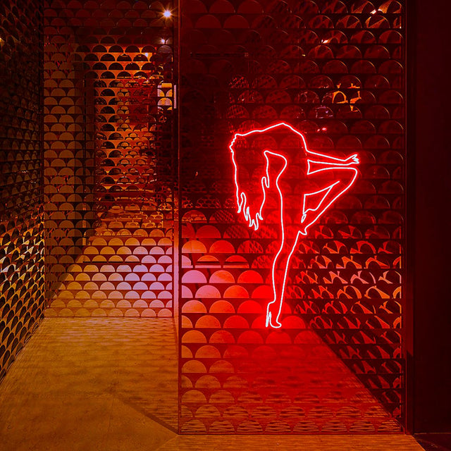 Dancing Woman LED Neon Sign for Bar light up sign