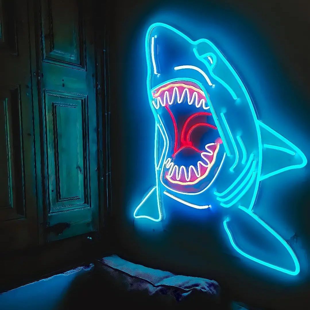 Shark Led Sign Custom Made Neon Signs, Shark Neon Sign, LED Business Sign – AOOS