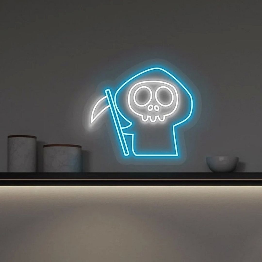 Skeleton Decor Halloween Neon Sign