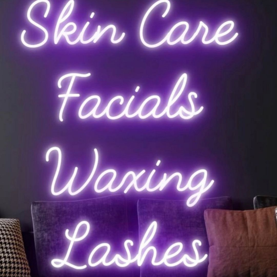 Skin Core Facials Waxing Lashes Neon Sign