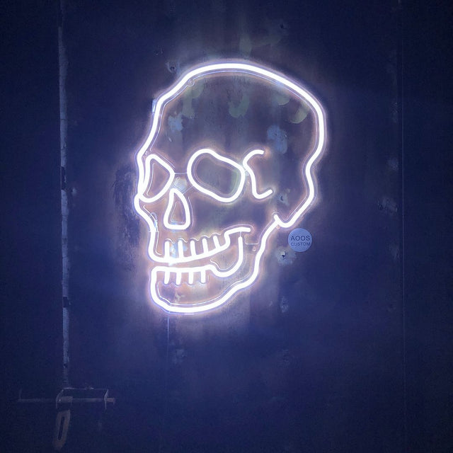 Skull LED Neon Sign for Tattoo Studio light up sign