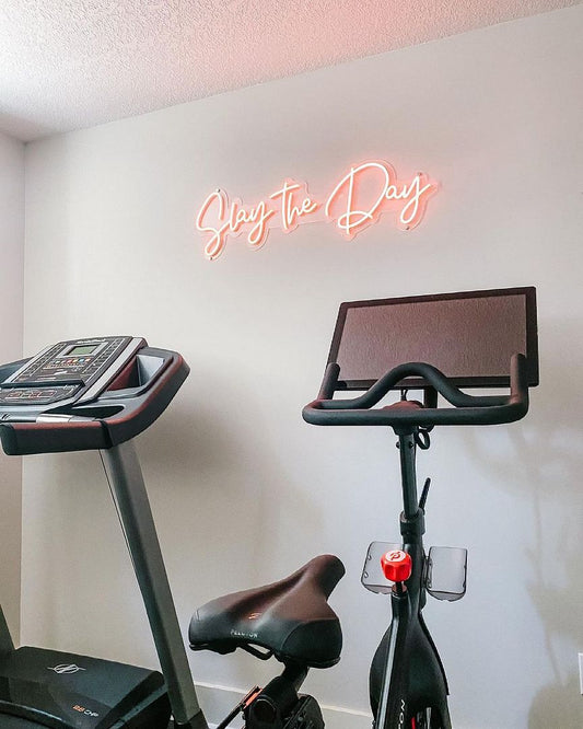 Slay The Day Neon Signs, Neon Lights, LED Neon Signs for Room, Bars Light Up Signs, Cool Neon Light Signs, Neon Wall Lights