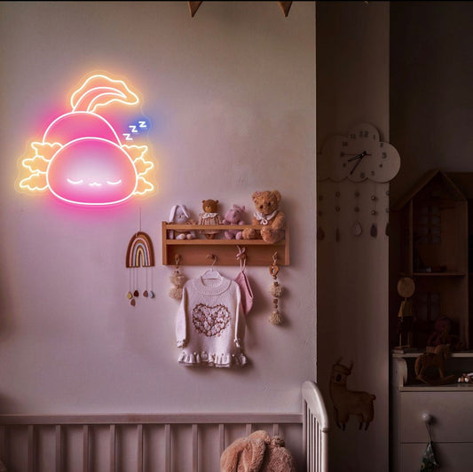 Sleeping Creature Neon Sign