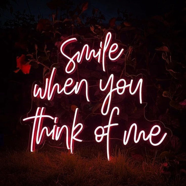 Smile When You Think of Me LED Neon Sign light up sign