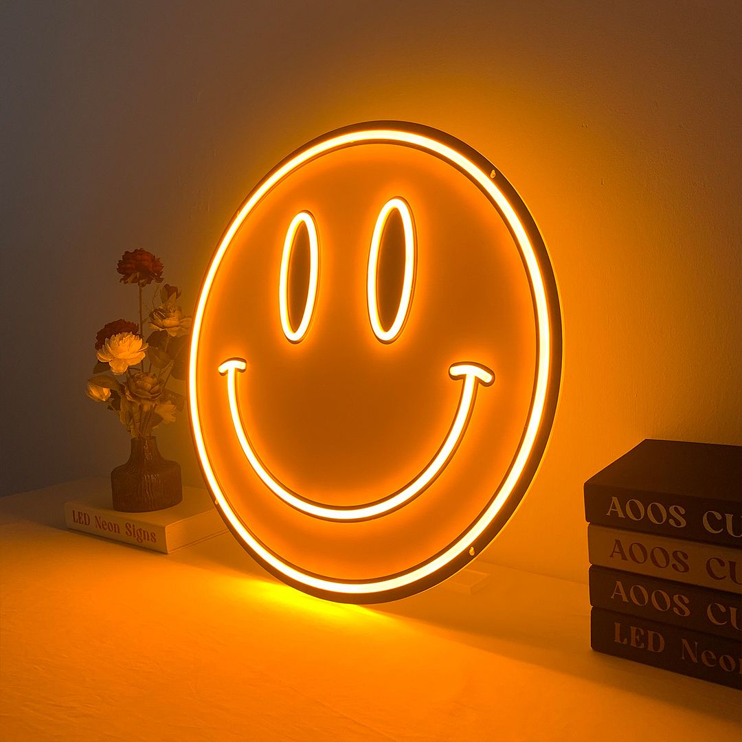 Smiley Face Emoji Neon Sign