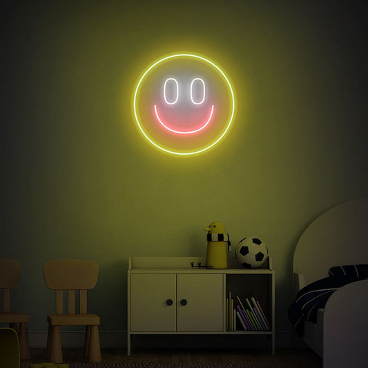 Smile Face Emoji Neon Sign