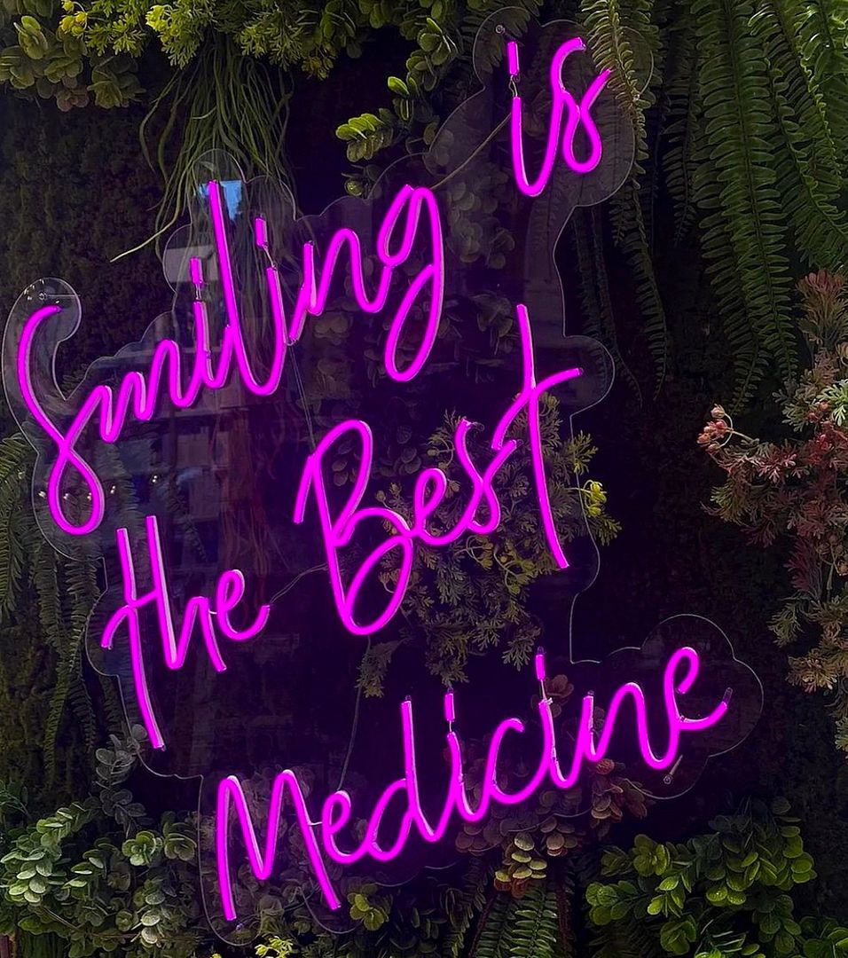 Smiling is The Best Medicine Neon Sign