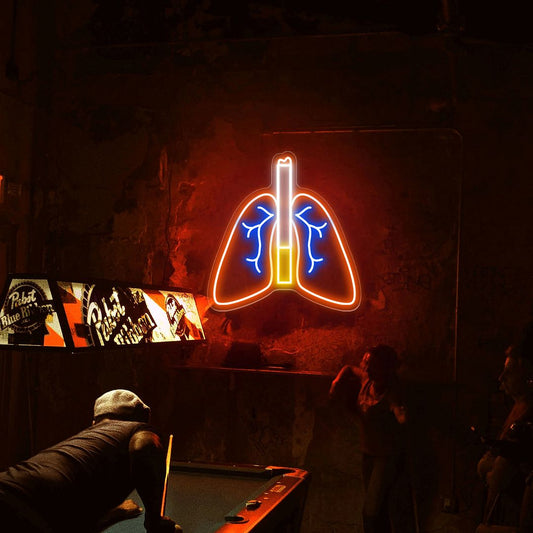 Smoke Shop Lungs Neon Sign