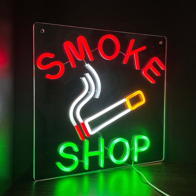 Smoke Shop LED Neon Sign for Man Cave light up sign