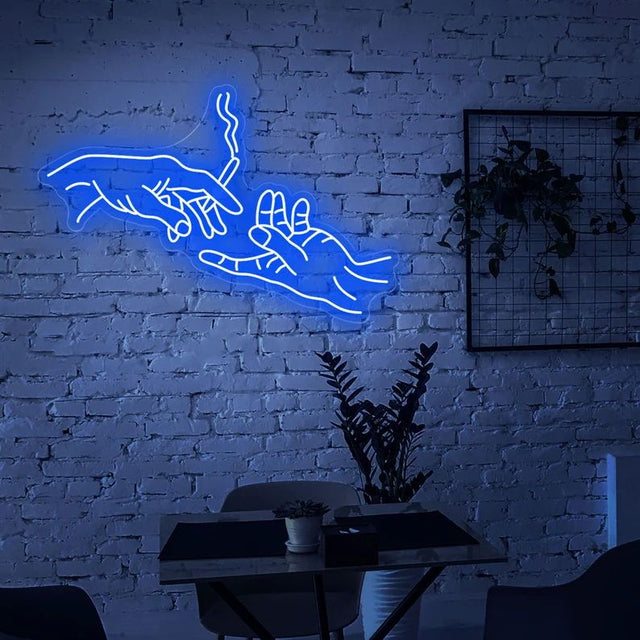 Smoking Hand LED Neon Sign for Man Cave light up sign