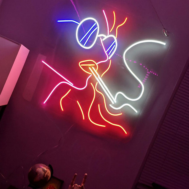Smoking Lady LED Neon Sign for Bar light up sign
