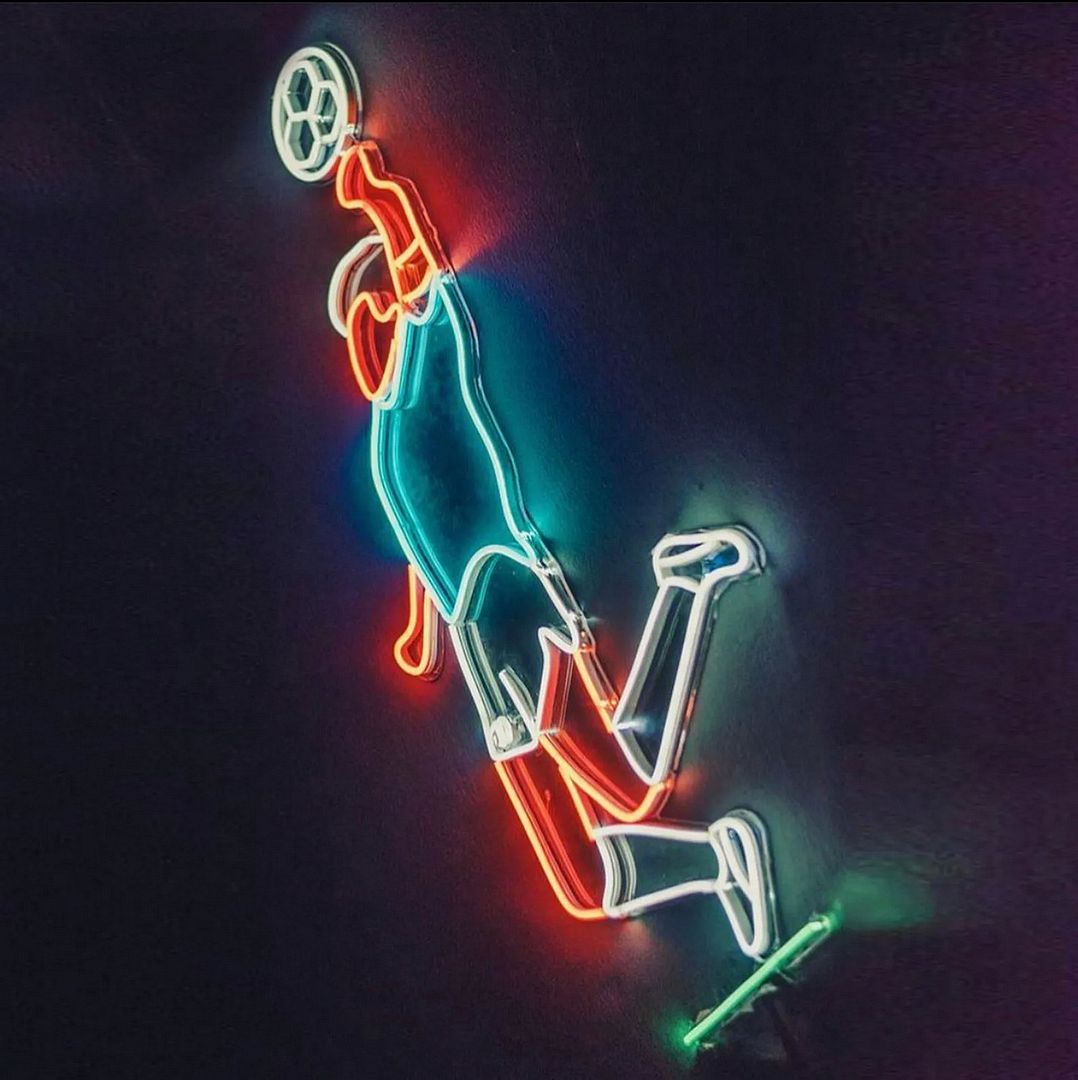 Soccer Football Player Neon Sign