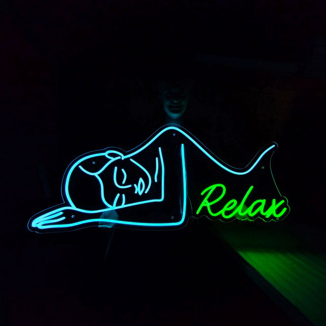 Spa Massage Relax LED Neon Sign for Storefront light up sign