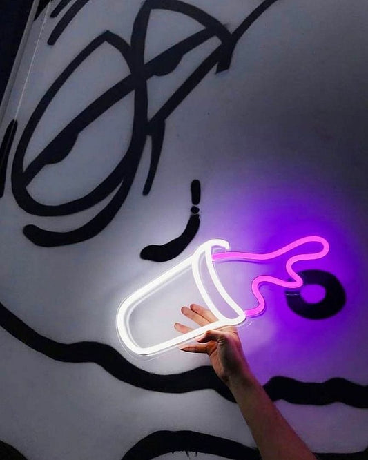 Spilled Drink Neon Sign