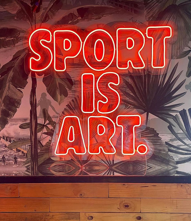 Sport is Art LED Neon Sign for Storefront light up sign