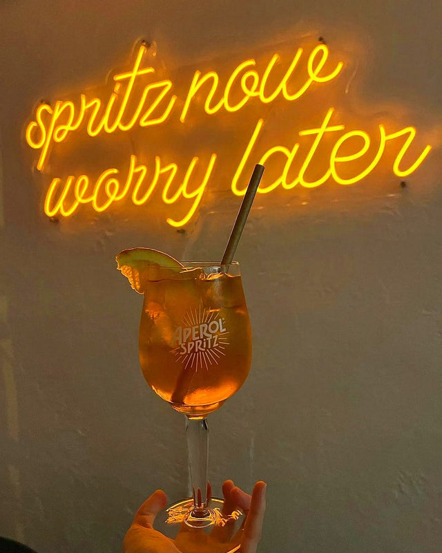 Spritz Now Worry Later LED Neon Sign for Bar light up sign