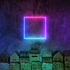 Square Four Colors Neon Sign