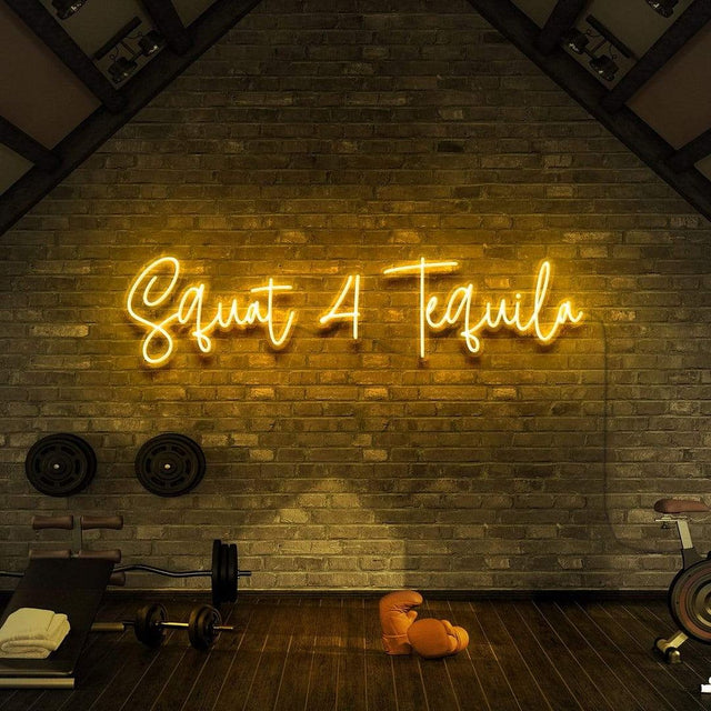 Squat 4 Tequila LED Neon Sign for Storefront light up sign