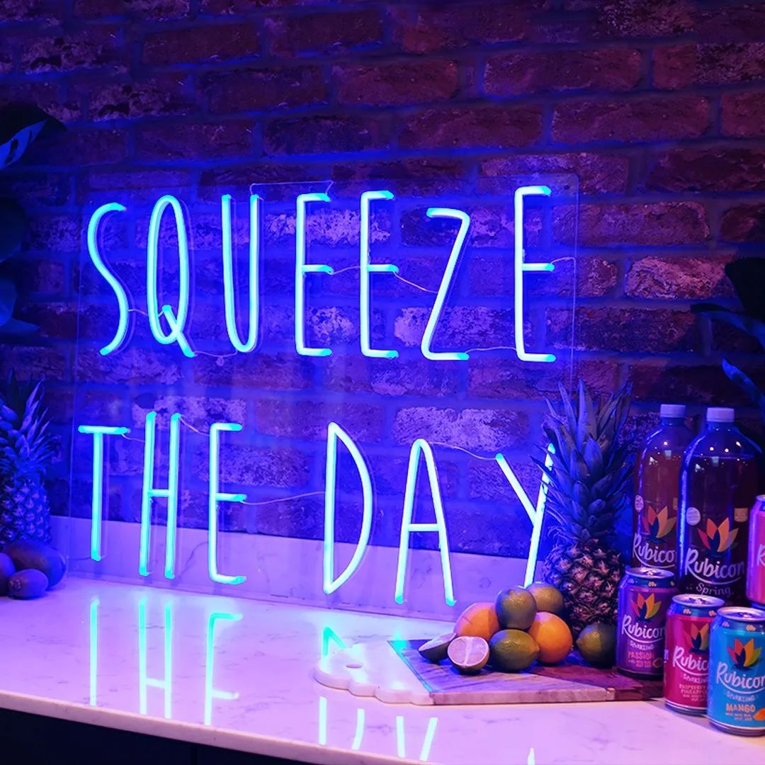 Squeeze The Day Neon Sign