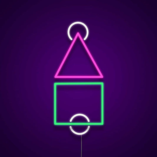 Squid Games Shapes Neon Sign