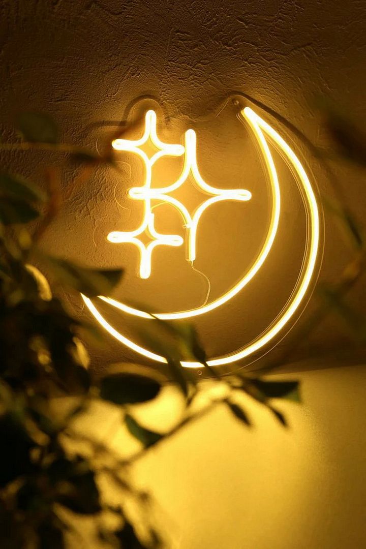 Stars and Moon Neon Sign