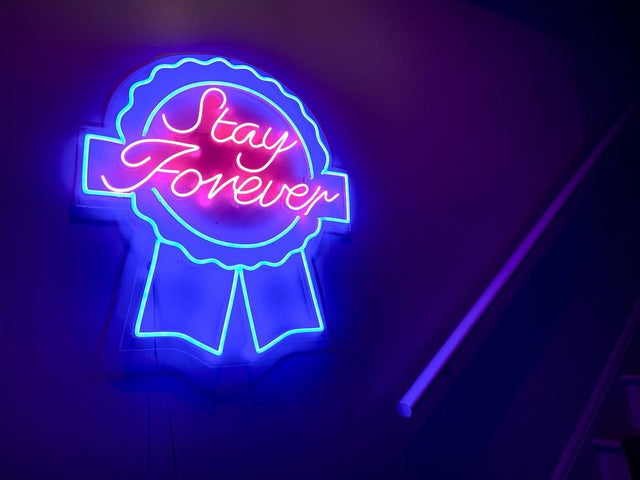 Stay Forever Blue Ribbon LED Neon Sign light up sign