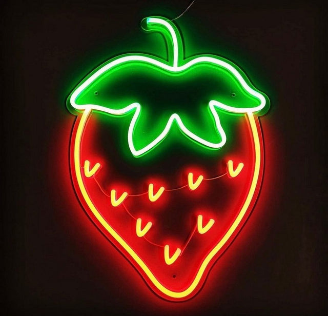 Strawberry LED Neon Sign for Bar light up sign