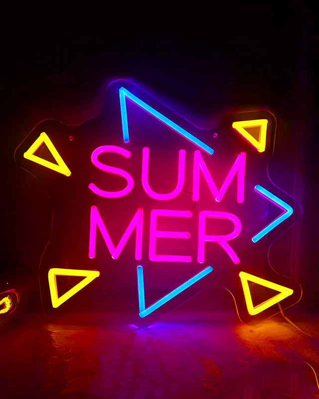 Summer LED Neon Sign for Storefront light up sign
