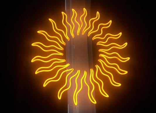 Sun with Face Neon Sign