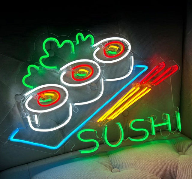Sushi Place LED Neon Sign for Business light up sign